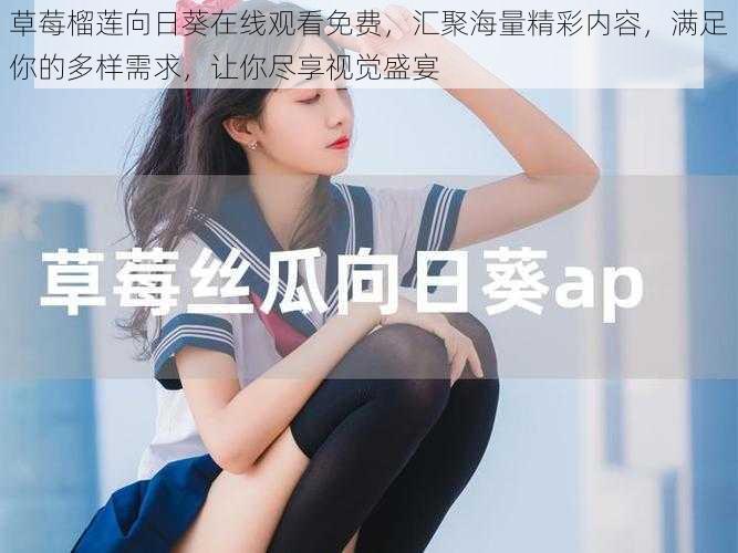 草莓榴莲向日葵在线观看免费,汇聚海量精彩内容,满足你的多样需求,让你尽享视觉盛宴