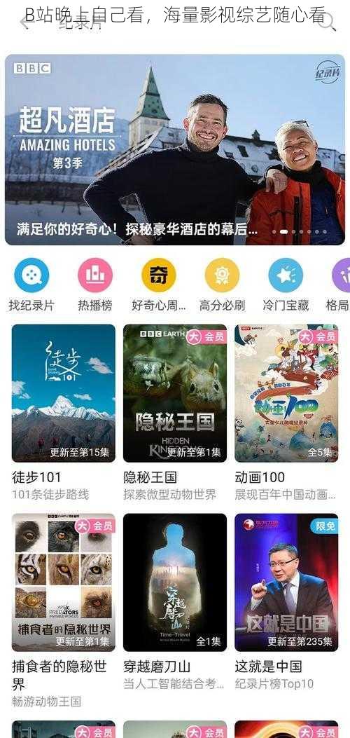 B站晚上自己看,海量影视综艺随心看